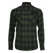 Dragstrip Kustom Checkered Lumber Jack Shirt in Black & Green